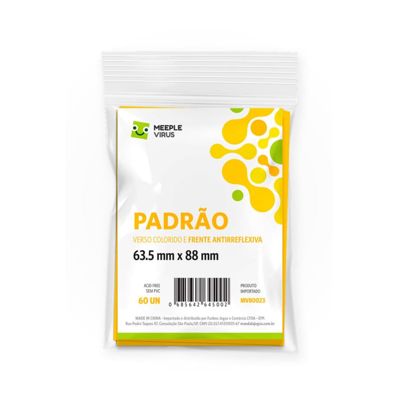sleeves-padrao-amarelo-63-5-x-88mm-blue-core