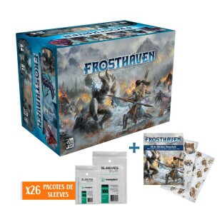 Frosthaven + Adesivos + Sleeves Slim MeepleBR