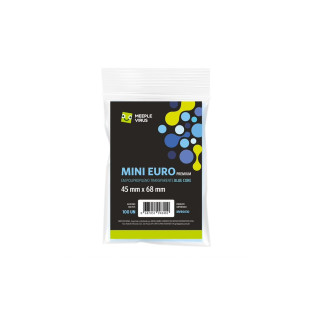 Sleeve Mini Euro (45 mm x 68 mm) - Meeple Virus Blue Core PREMIUM