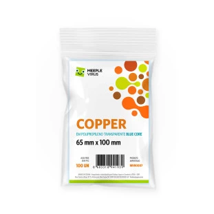 Sleeve Copper (65 mm x 100 mm) - Meeple Virus Blue Core