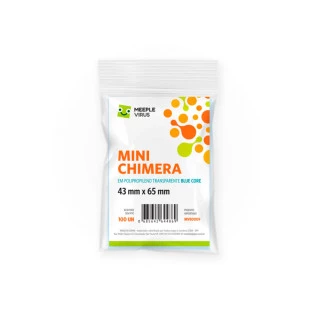 Sleeve Mini Chimera (43 mm x 65 mm) - Meeple Virus Blue Core