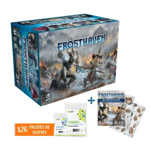 Frosthaven + Adesivos + Sleeves Meeple Virus 