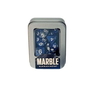 Kit de Dados: Marble - Blue Black