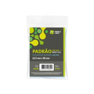 Sleeve Padrão Perfect Size: Side-Load (63,5 mm x 88 mm) - Meeple Virus Blue Core